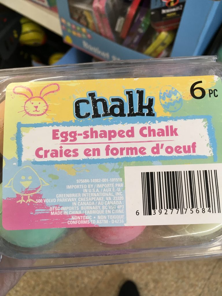 easter egg sidewalk chalk dollar tree