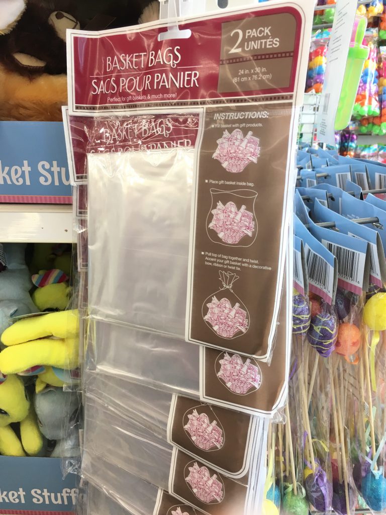 basket cellophane bags dollar tree